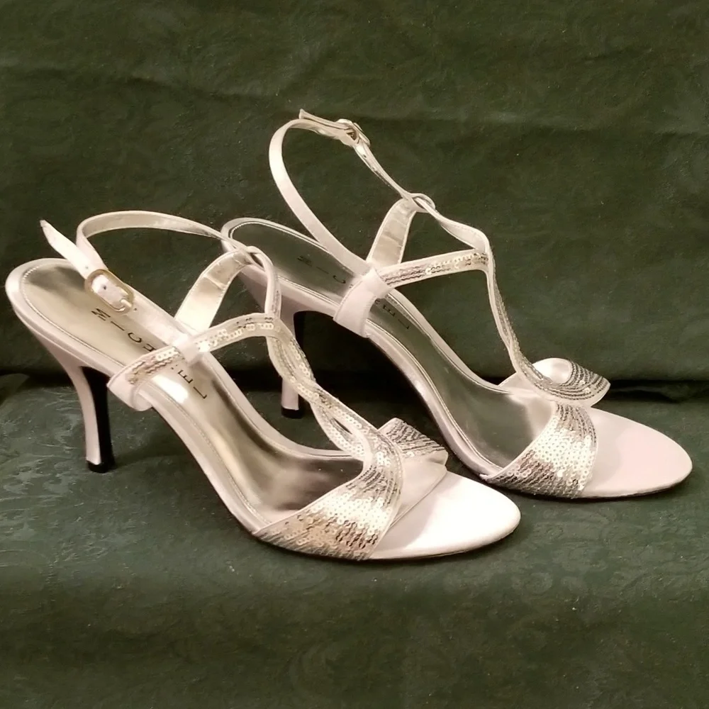 Silver Sequin Heels - Picture 5 of 7